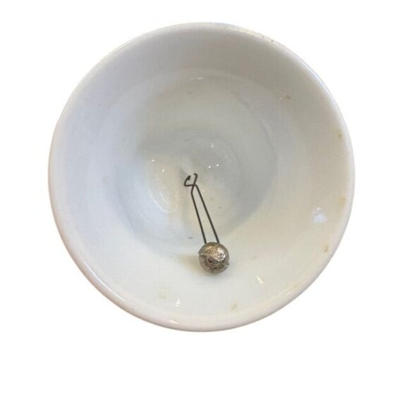 Milk Glass Hobnail Design Bell With Handle Decorative Collectible - Picture 8 of 8